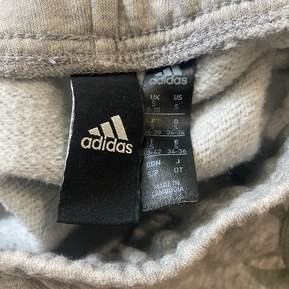 Adidas Kids Gray Joggers with Pink Logo - Picture 8 of 8